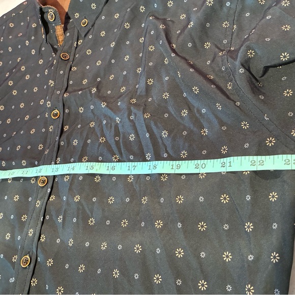 Stylish Navy and Brown Patterned Men's Shirt - Picture 11 of 12